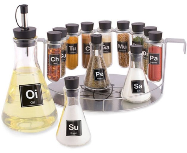 Chemist's Spice Rack - geeky food ideas